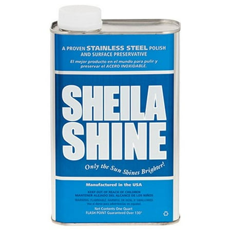 Stainless Steel Cleaner and Polish 1 Quart Can Sold Indivdually, Removes greasy film and water marks. By Sheila (Best Polish To Remove Swirl Marks)