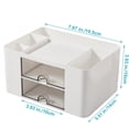 thumbnail image 2 of GIXUSIL Plastic Cosmetic Organizer, Multi-Purpose Storage Box with Drawers for Makeup Jewelry Office Supplies Home Organization，White, 2 of 7