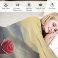 thumbnail image 3 of BCIIG Roses Warm Lightweight Blanket Soft Fleece Blankets Throw Blanket for Living Rooms Sofa Decor Cow Gifts All Seasons Plush Blankets 50x60in, 3 of 6
