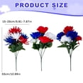 thumbnail image 3 of Patriotic Faux Floral Bouquet, Red White Blue Artificial Bouquet, Independence Day Fake Flowers, Fourth Of July Floral Arrangement, Patriotic Home Decor Bouquet, 3 of 7