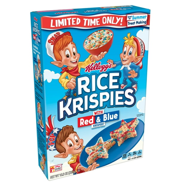Kellogg's Rice Krispies Breakfast Cereal, Original with Red and Blue ...