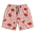 thumbnail image 3 of Uemuo Cute Strawberry C Pattern Men's Swim Trunks Hawaiian Beach Bathing Suit Swimsuits Beach Quick-Dry Shorts with Pockets-3X-Large, 3 of 9