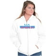 thumbnail image 4 of San Junipero 80s Style Novelty Unisex Fleece Graphic Zip Up Hoodie Brisco Brands 2X, 4 of 5