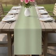 thumbnail image 4 of Sage Green Ombre Table Runner 70 Inches, Farmhouse Green Gradient Color Aesthetic Bed Runner Dresser Scarves Tabletop for Indoor Outdoor Parties/Ceremony/Banquet, 13" x 70", 4 of 9