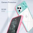 thumbnail image 6 of Phone Case for iPhone 11 Pro Max 6.5 with Tempered Glass Screen Protector Cover and Camera Cover Slide 360 Full Body Protection Slim Clear Bumper Cell Accessories iPhone11 11pro Promax i XI Plus Blue, 6 of 7
