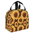 thumbnail image 2 of Salouo Chocolate Plaid Sunflower for Unisex Lunch Bag Leakproof Lunch Tote Large Capacity Reusable Insulated Lunch Box Cooler Lunch Container for Work/Office/Picnic/Travel-Black, 2 of 8