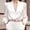 White, variant on MORTTIC Women's Elegant V-Neck Long Sleeve Satin Blouse Slim Fit Top for Office Party & Everyday Wear Pink，S