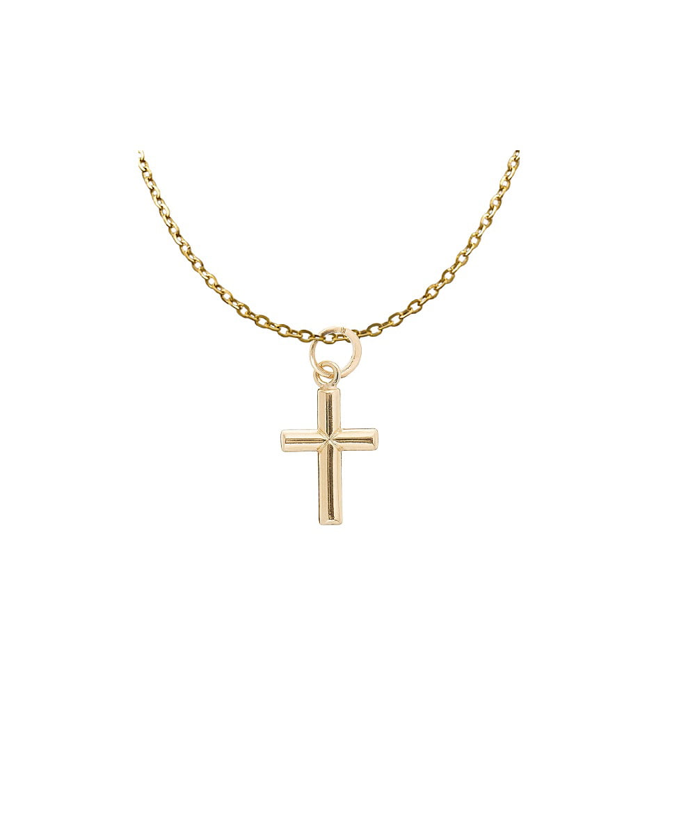 14k Gold Cross Pendant Necklace - Walmart.com