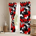 thumbnail image 3 of Feelyou Black Red Camo Black Out Curtains, Camouflage Curtains Pack of 2 (42x63 Each), 3 of 6