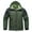 #087-Green, variant on Men's Solid Color Outdoor Tactical Hoodie Jacket Waterproof Windproof Fleece-Lined Multi-Functional Hiking Long Sleeve