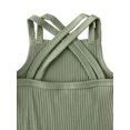 thumbnail image 5 of Seyurigaoka Baby Girl Suspenders Romper, Vertical Strip Casual Outwear Jumpsuit, 5 of 8
