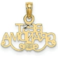 thumbnail image 3 of Avariah Diamonds Solid 10K Yellow Gold BEST GRANDMA With Flower Pendant - 13.7mm, 3 of 6