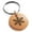 Rose, variant on Stainless Steel Crystallized Snowflake Engraved Small Medallion Circle Charm Keychain Keyring
