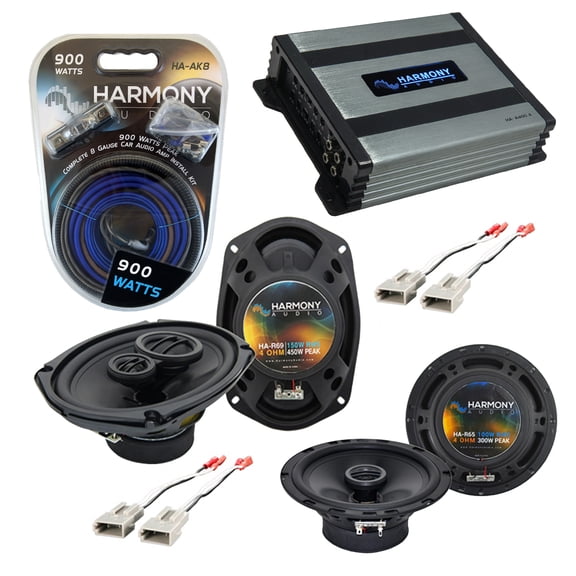 Ford F-Series Truck 1987-1991 OEM Speaker Upgrade Harmony Speakers HA-A400.4 Amp