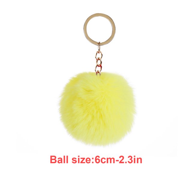 Inteprter Fuzzy Ball Llavero Flexible Cómodo Encantador Llaveros Adorable Práctico Llaveros Mujeres para niños Adultos Ancianos Estudiantes Amarillo 6cm Type3 NO3 Inteprter HA059936-52