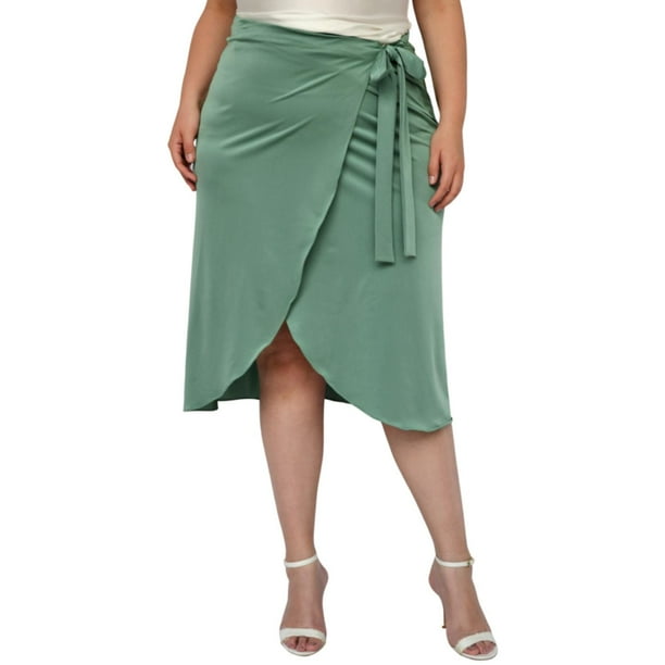 Falda midi Roman Fashion talla extra, 2862 (Pistache) verde claro 42 Roman Fashion Falda extra 2862