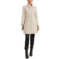 thumbnail image 2 of INSPIRE CHIC Elegant Winter Coats for Women's Casual Button Outwear Pea Overcoat XS Beige, 2 of 6
