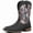 Black, variant on Men's Camo Western Cowboy Mid Calf Boots - Pull On Pointed Toe Outdoor Hunting Boots with Stacked Heel & Square Toe