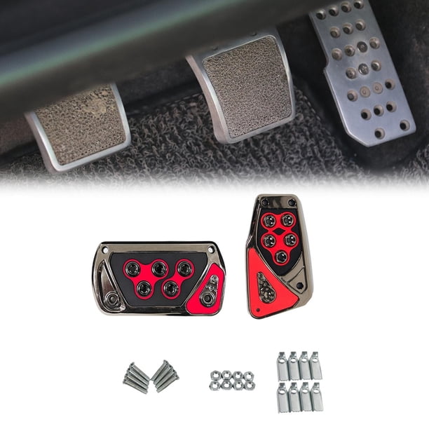 2 piezas Generic Generic High Rendimiento Fácil de instalar Pedal de pedal de automóvil Fácil de reparar Equipo automático rojo