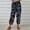 hwj# Black985, variant on Huowey Palazzo Pants For Women Floral Print High Waist Drawstring Capri Pants With Pockets Wide Leg Cropped Pants Summer Baggy Breathable Cozy Ankle Length Trousers,White,L