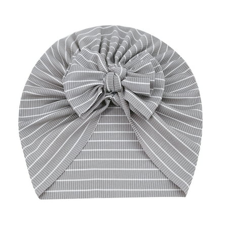 

TOWED22 Toddler Baby Boys Girls Stretch Striped Bow Breathable Hat Caps Headwear 3 Years Baby Boys Hat C