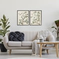 thumbnail image 2 of Stupell Industries Vintage White Floral Blossomed Trees 2 Piece Black Framed Giclee Art Set, design by Petal Prints Design, 2 of 8