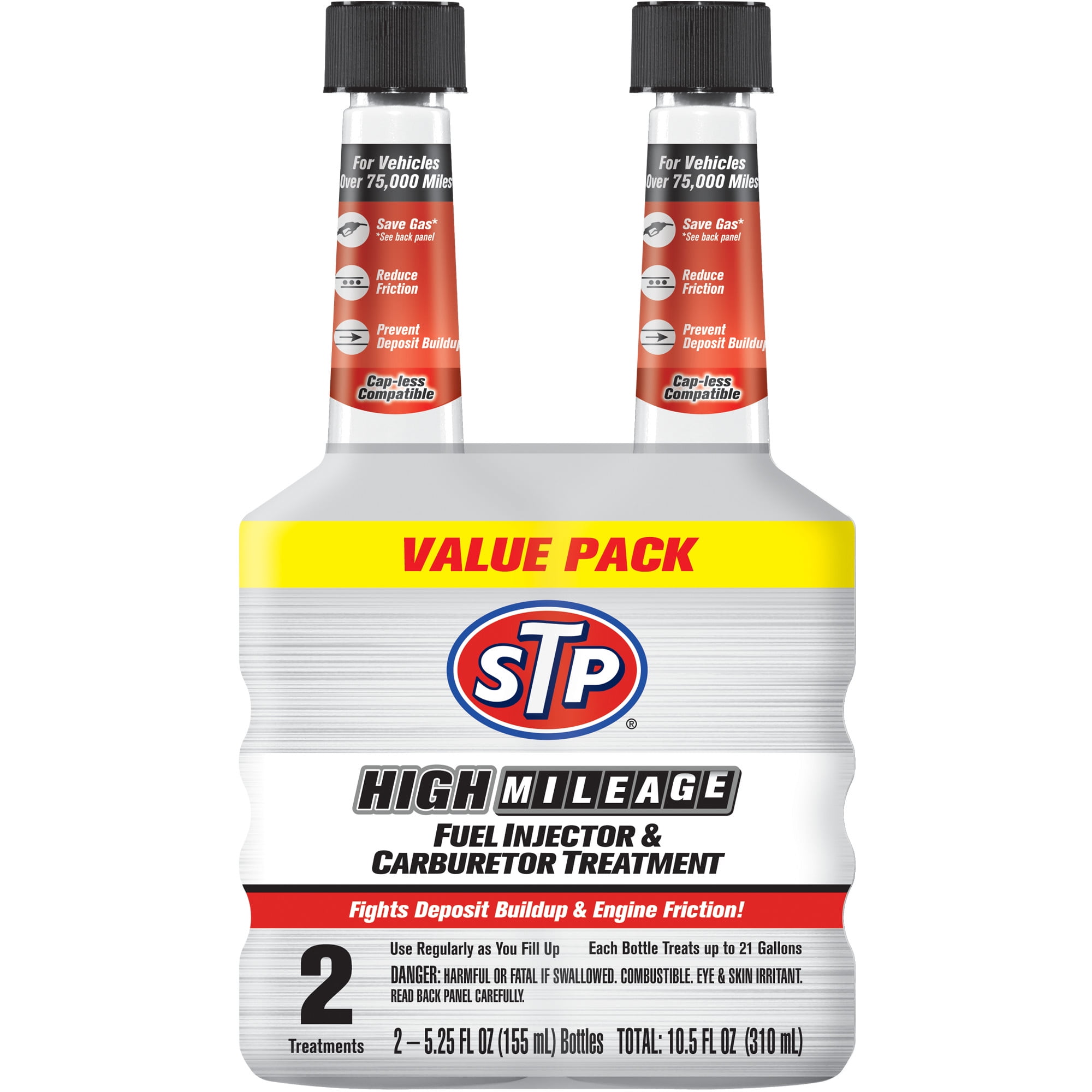 STP High Mileage Fuel Injector & Carburetor Cleaner - 5.25 fl oz (2 Count)