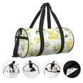 thumbnail image 4 of Rocae Sweet Honey Print Round Travel Duffel Bag and Fitness Bag, Women's Waterproof Weekend Tote, Men's Travel and Fitness Essentials, 4 of 8
