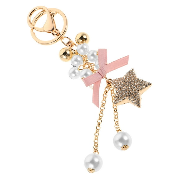 WRITWAA Star Keyring Keychain Pink Zinc Alloy 1Pcs Elegant Bag Charms For Women And Handbags