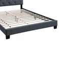 thumbnail image 4 of Full Bed with Button Tufted Scalloped Headboard Gray - Saltoro Sherpi, 4 of 5