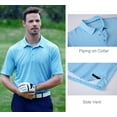 thumbnail image 3 of Alex Vando Mens Golf Shirt Moisture Wicking Quick-Dry Print Performance Polo Shirts for Men, 3 of 5