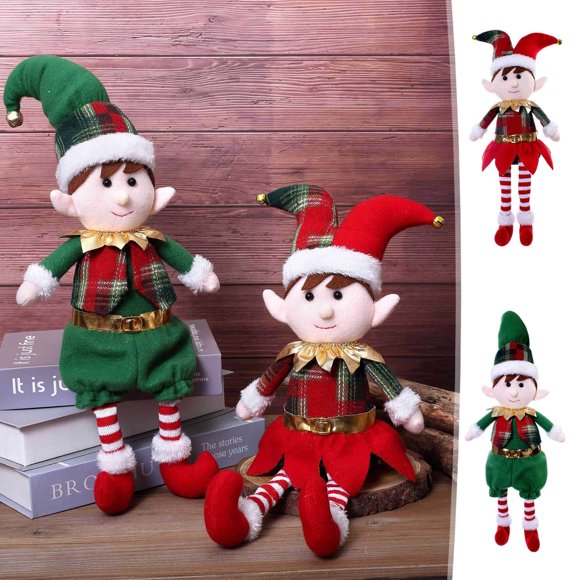 Vaidha Dolls For Christmas Doll Shelf Decoration Desk Decoration Soft Doll Christmas Toy With Long Legs Collector's Figures Christmas Decoration