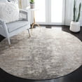 thumbnail image 3 of SAFAVIEH Madison Flowers Vintage Abstract Area Rug, Grey/Beige, 8' x 8' Round, 3 of 8
