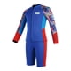 thumbnail image 4 of Traje de baño dividido para niños con cremallera frontal y protección solar, traje de buceo térmico para Azul 2XL, 4 of 9