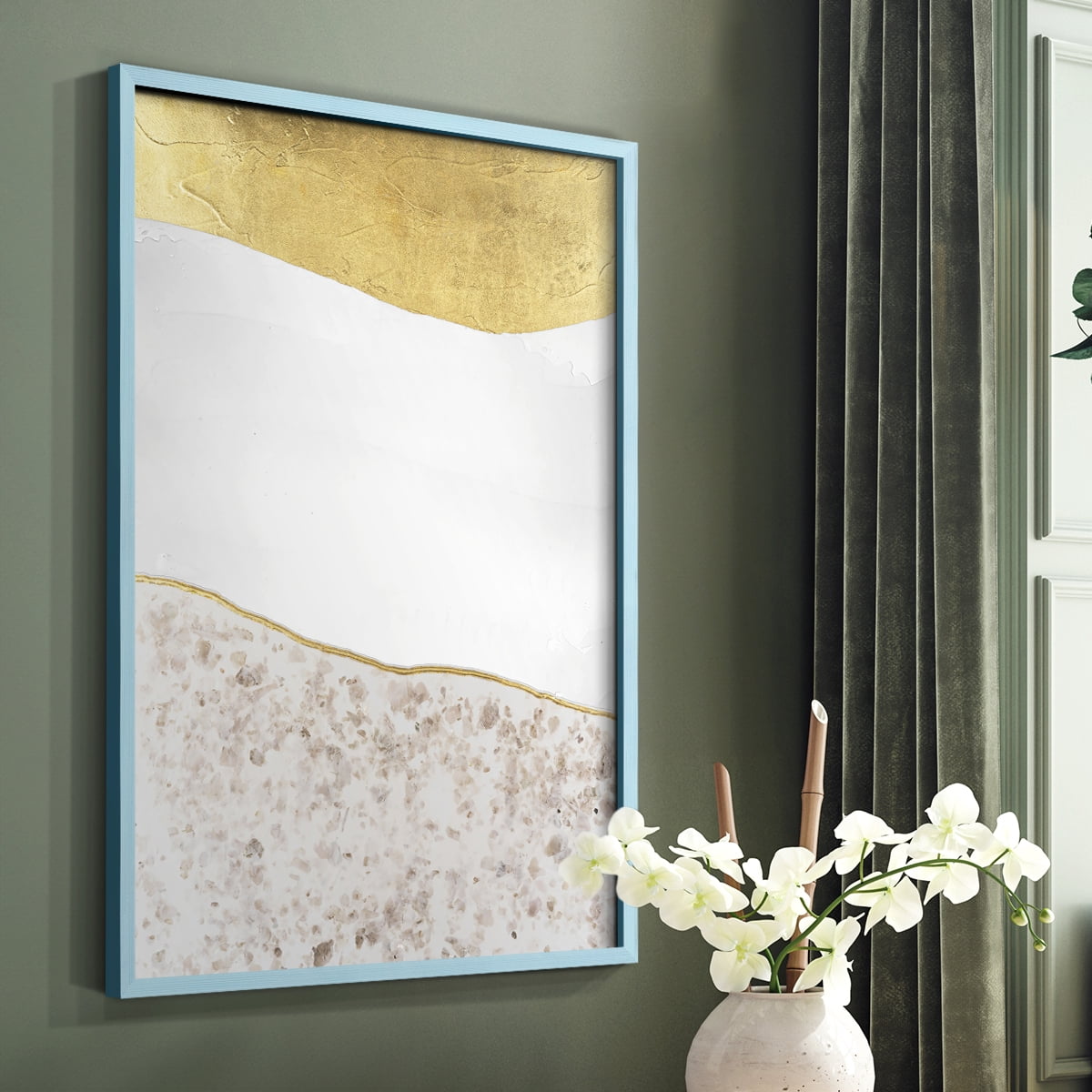 Whitestone I Framed Print in Blue Solid Wood 8 x 10 Framed Print