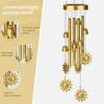 thumbnail image 4 of JYPS Solar Wind Chimes with Sunflower LED Lights, 42-Inch Large Waterproof Outdoor Garden Decor for Patio Yard, Unique Gifts for Women Mom Grandma, Mother's Day Birthday Easy-Install Design, 4 of 7
