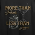 thumbnail image 2 of More Than Friends, Less Than Lovers Women's Black Cropped Tee-Large, 2 of 3