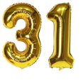 thumbnail image 1 of Lámina de aluminio Balloon Number EBAIJQUO 31 Gold 31 de 40 pulgadas, 1 of 6