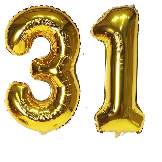 Lámina de aluminio Balloon Number EBAIJQUO 31 Gold 31 de 40 pulgadas