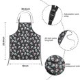 thumbnail image 3 of Green Skull Rose Pattern Kids Aprons for Girls and Boys,Adjustable Neck Strap Toddler Aprons for Kids Cooking Baking, 3 of 6