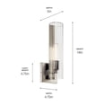 thumbnail image 5 of 55165NI Kichler Lighting Jemsa - 1 Light Wall Sconce In Modern Style-14 Inches Tall and 4.75 Inches Wide-Brushed Nickel Finish, 5 of 8