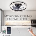 thumbnail image 3 of STERREN 19.7'' Crystal Ceiling Fan with Light, Modern Low Profile Ceiling Fans with Remote Control, Dimmable Flush Mount LED Fand, 3 of 7