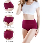 wirarpa Women's Brief Underwear High Waist Bamboo Modal Panties 4 Pack Sizes 5-10