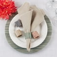 thumbnail image 3 of Saro Lifestyle Shimmering Woven Nubby Napkin Ring (Set of 4), 3 of 5