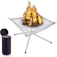 thumbnail image 5 of Portable Outdoor Fire Pit Upgraded Camping Fire Pit Foldable Mesh Fire Pits for Camping, Campfire with Carrying Bag, 5 of 5
