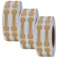 thumbnail image 1 of Etiquetas Adhesivas VentDepot GlamTagBrown 3 Rollos 1500 Etiquetas 4.2x1.1cm Marrón, 1 of 1