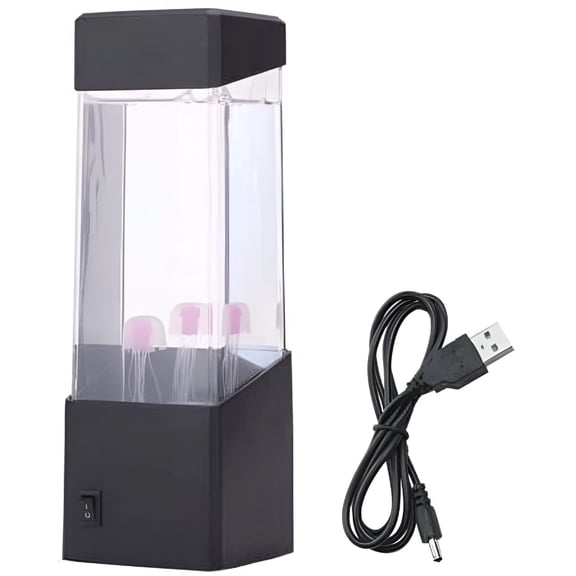 HIBIBUD LED Dream Jellyfish Lava Lamp with Vibrant RGB Color Changing Light Effects,a Sensory Synthesis of Mini Jellyfish Mood Light-Home Office Decoration Mood Light