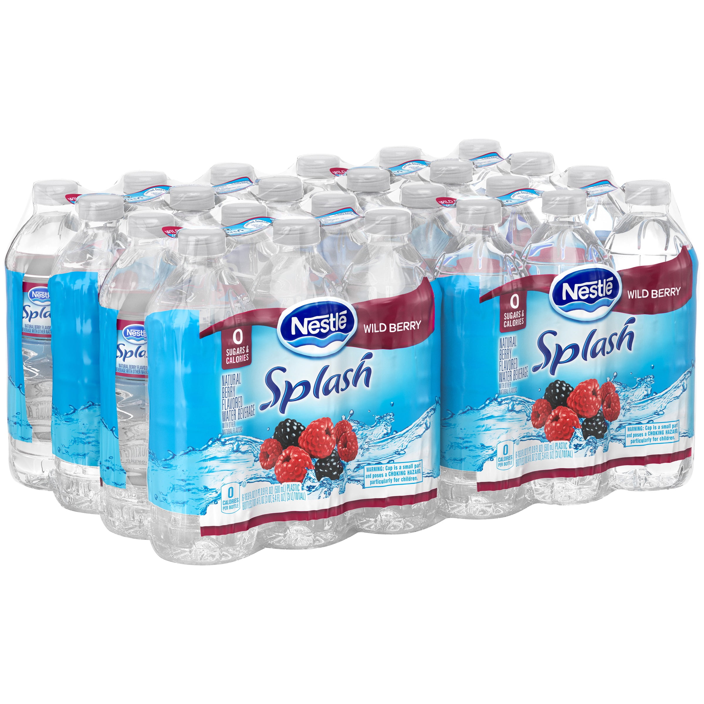 Nestle Splash Natural Wild Berry Flavored Water, 16.9 Fl. Oz., 24 Count