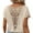 Beige, variant on Yigetop indian Tops! Womens Tshirts Summer Casual Tops Trendy Short Sleeve Crewneck Knitted Fashion Tee Tunic Blouses Mexican Blouses for Women Red S