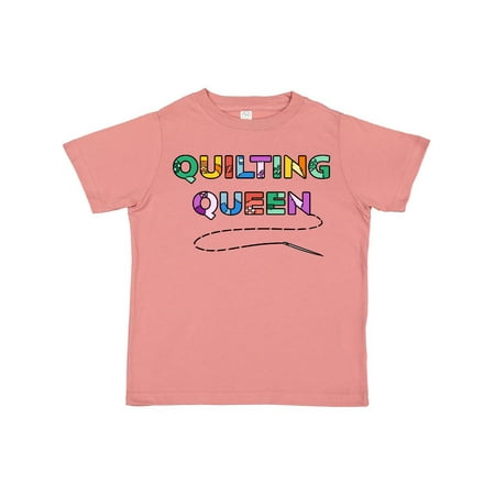 

Inktastic Quilting Queen Stitching with Needle Gift Toddler Boy or Toddler Girl T-Shirt